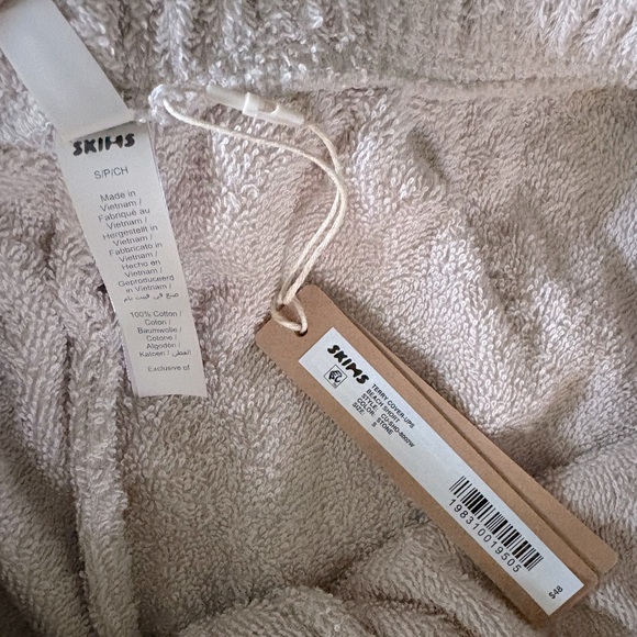 Skims SPRING BREAK Terry Cover Up Beach Shorts Stone NWT - Picture 5 of 5